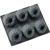 Dorre Beck bakvorm Grijs, framboos, siliconen, 6 stuks