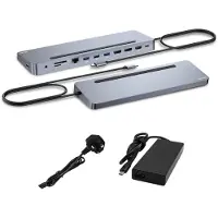 I-Tec USB-C metalen ergonomisch 4K 3x display dockingstation met P