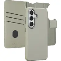 Accezz Leather Bookcase 2-in-1 met MagSafe voor de Samsung Galaxy S26 - Light Grey