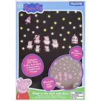 Hasbro Peppa Pig Glow in the Dark Wall Decals – Officieel Gelicentieerde Kinderkamerdecoratie met 200 Sterren en Personages-