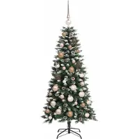 vidaXL Kunstkerstboom Groen 120 cm PVC en Plastic en Staal