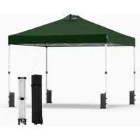 Northix Groene opklapbare partytent, 3 x 3 meter, inclusief zakken met zand en haringen