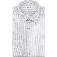 Olymp Level 5 Overhemd Print Beige
