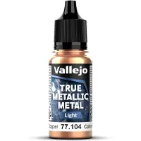 Vallejo Hobbyverf Acrylverf - 77104 True Metallic Metal - Light - Oud Koper - Acryl - Verf flesje - 1x 18 ml