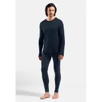 Odlo - Merino 260 Baselayer Top Crew Neck M Dark Sapphire voor Unisex van Wol - Maat L - Marine blauw
