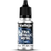 Wittmax Hobbyverf Acrylverf - 77101 True Metallic Metal - Light - Sterling Zilver - Acryl - Verf flesje - 1x 18 ml