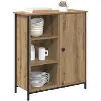 vidaXL Dressoir Artisan Eiken 70 x 30 x 80 cm Bewerkt hout
