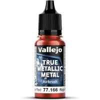 Vallejo Hobbyverf Acrylverf - 77166 True Metallic Metal - Airbrush - Robijn Rood - Acryl - Verf flesje - 1x 18 ml