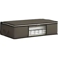 vidaXL opbergdoos met doorzichtige zijkant 2 pcs Grijs 70 x 40 x 18 cm