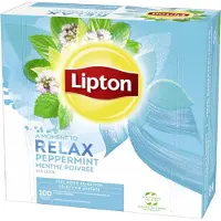 Lipton A Moment to Relax Peppermint Thee - 100 Theezakjes - Pepermunt Kruidenthee - Grootverpakking - 1 Doos
