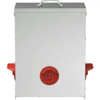 vidaXL Kippenvoerbak 2 zilver 32,5 x 20,5 x 43 cm 25 kg