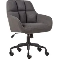 Beliani PALMDALE - Bureaustoel - Grijs - Polyester