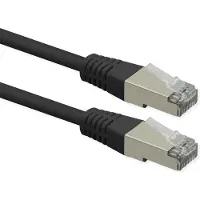 Roline Patchkabel Cat.6 (klasse E), PoE, S/FTP (PiMF), zwart, 2 meter