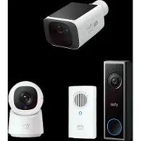 Eufy Solocam S220 + Indoor Cam C220 Doorbell C30 With Chime Slimme Binnen- / Buitencamera Wit