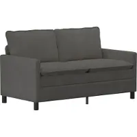 vidaXL Bankstel 2 pcs Donkergrijs Stof