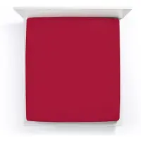 Bella Donna Jersey La Piccola Topperhoeslaken 180x210-220 cm carmijnrood-0188