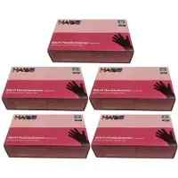 Haibu 15x Nitril Handschoenen poedervrij Zwart M-100st