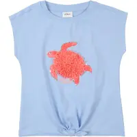 s.Oliver Shirt lichtblauw / abrikoos