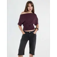 Hiccups for Kids Asymmetrische Hals Zachte Viscose Brei Top