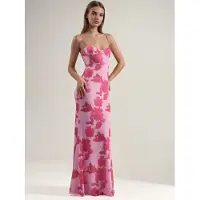 Hiccups for Kids Maxi-jurk met Hartkraag en Bloemenprint