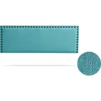 Moonia Hoofdbord - Slaapkamer Hoofdbord - Turquoise - Elegant en Duurzaam - Aqualine Stof - 55 cm Hoogte