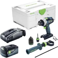 Festool TDC 18/4-Basic accuboormachine 18 V 75 Nm borstelloos + 1x accu 5,0 Ah + snellader + Systainer