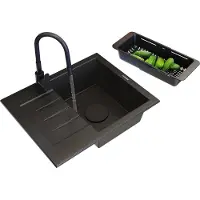 Granitan Granitische Spoelbak Milano met Kraan Mand en Sifon
