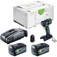 Festool TXS 18-Basic accuboormachine 18 V 40 Nm borstelloos + 2x accu 5,0 Ah + snellader + Systainer