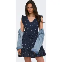 ONLY Jurk 'ONLHillary' navy / lichtgrijs / wit