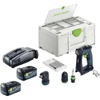 Festool CXS 18-Basic-Set accuboormachine 18 V 40 Nm borstelloos + 2x accu 5,0 Ah + snellader + Systainer