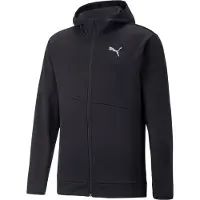 Puma Train all Day PwrFleece sweatjack voor heren met capuchon en capuchon 522339 01 zwart
