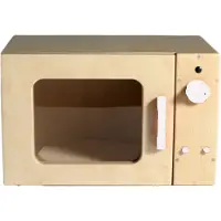 Pertina houten speelgoed magnetron - Naturel met wit (Kinderopvang kwaliteit)