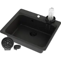 Granitan Granit Spoelbak Zante met Automatische Kraan en Sifon