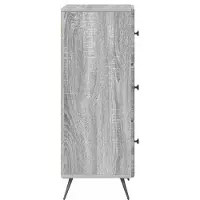 vidaXL - Ladekast - Grijs - sonoma - 33 - x - 34,5 - x - 90 - cm - Bewerkt - hout