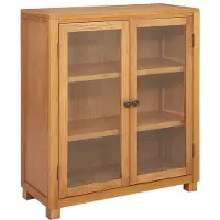 vidaXL Kast met plank Bruin 80 x 35 x 95 cm Massief Eikenhout