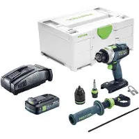 Festool TPC 18/4-Basic accu-klopboormachine 18 V 75 Nm borstelloos + 1x accu 4,0 Ah + snellader + Systainer