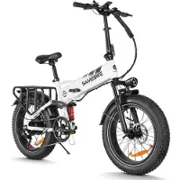 Samebike RS-A02 Pro Elektrische Fatbike – 48V 15Ah – 20*4 Inch Banden – 110KM Bereik – Opvouwbaar – Mechanische Schijfremmen –Witit