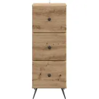 vidaXL Ladekast 33 x 34,5 x 90 cm Bewerkt hout Artisanaal eiken