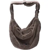 Designed By Lotte Laki Draagtas Hond - Hondentas - Voor kleine honden - Verstelbare draagzak - Taupe - 48x20x35 cm