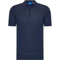 Blue industry polo effen donkerblauw met boord