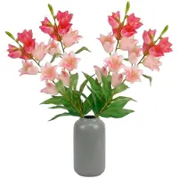 Mica Decorations Kunstbloem Campanula Floral - 4x - H71 cm - roze - kunststof - stelen kunstbloemen - boeket - rozen bloemetjes