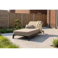 Van der Garde Tuinmeubelen Mexico sunbrella ligbed 200x85 cm. - Taupe
