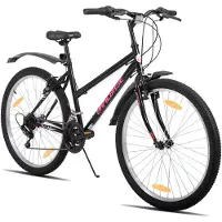 Hiland Mountainbike 24 Inch - Meisjes & Dames MTB - 18 Versnellingen - Stevig Staal - V-brakes