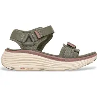 SKECHERS Dames Webbing Kwartband Sandalen groen (37), 3 tot 5 cm, Klittenband, Casual 141755