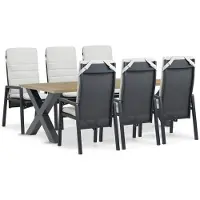 Lifestyle Garden Furniture Lifestyle Vivaro/Cardiff 240x100 cm dining tuinset 7-delig