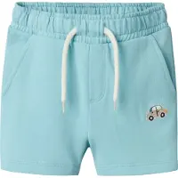 Name it MINI sweatshort blauw Korte broek Logo - maat 86