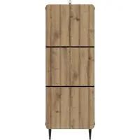 vidaXL Ladekast 33 x 34,5 x 92 cm Bewerkt hout Artisanaal eiken