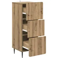 vidaXL Ladekast 33 x 34,5 x 92 cm Bewerkt hout Artisanaal eiken