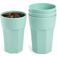 PlasticForte onbreekbaar drinkglas - 24x - kunststof - mintgroen - 520 ml - drinkglazen - lichtgewicht - 9 x 13 cm - stapelbaar