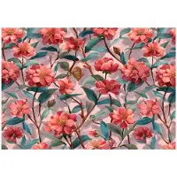 WALLARENA - Behang 350x250 cm - Fotobehang - Vliesbehang - Bloemen motif - Voor de slaapkamer van de salon - Op Flizelinie